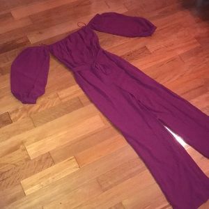 Maroon jumpsuit